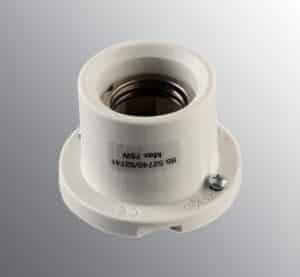Lamp holder E27, unglazed, for wire connection