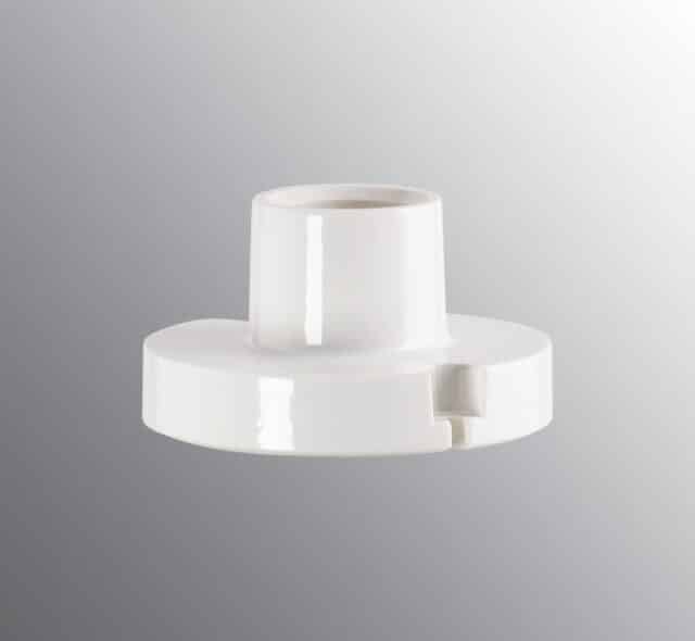 Lamp holder E27 white glaze for wire connection