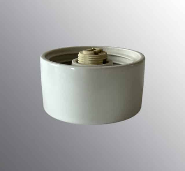 Base thread 84,5 mm white IP44 straight G9 25W