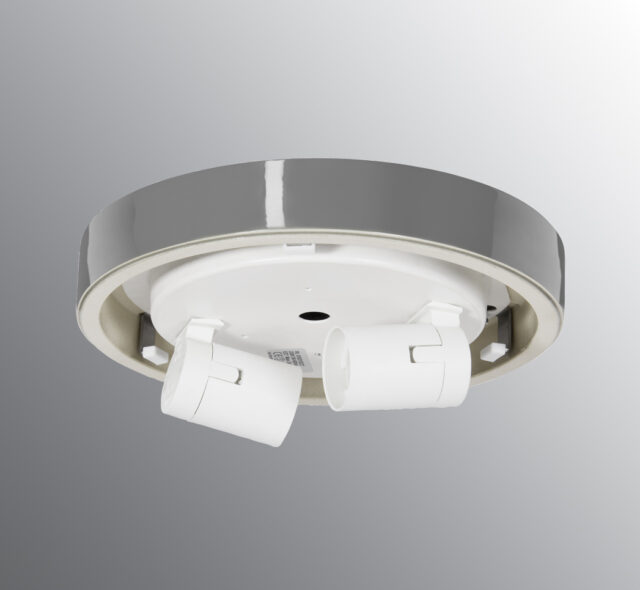 Sockel bajonett 184 mm grå IP44 rak E27 2x25W